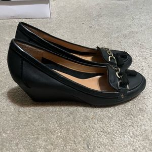 Tommy Hilfiger black wedge heels! Size 10, barely worn